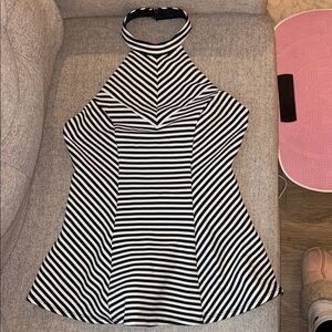 Guess Striped Halter Neck Women's Top